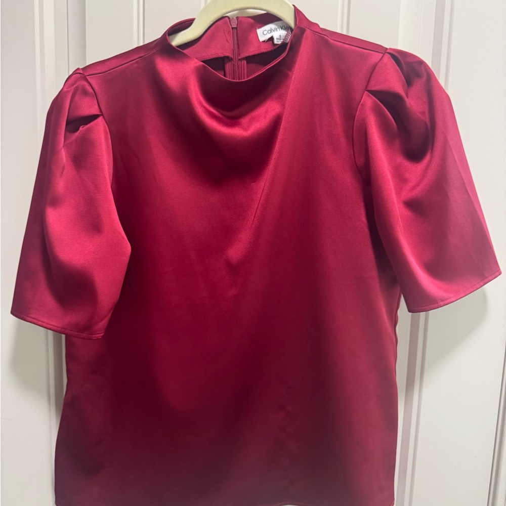 Calvin Klein Women's Rich Red Blouse